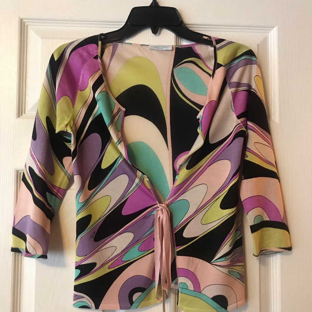 Emilio Pucci cardigan with tie